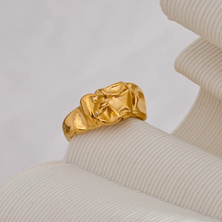 Wide Textured Ring