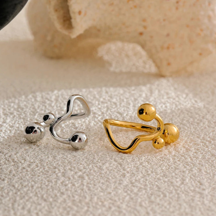 Adjustable Open Geometric Ring