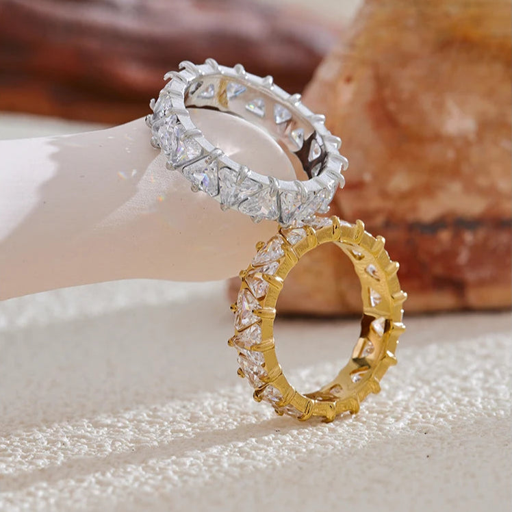 Delicate Heart Cubic Zirconia Ring