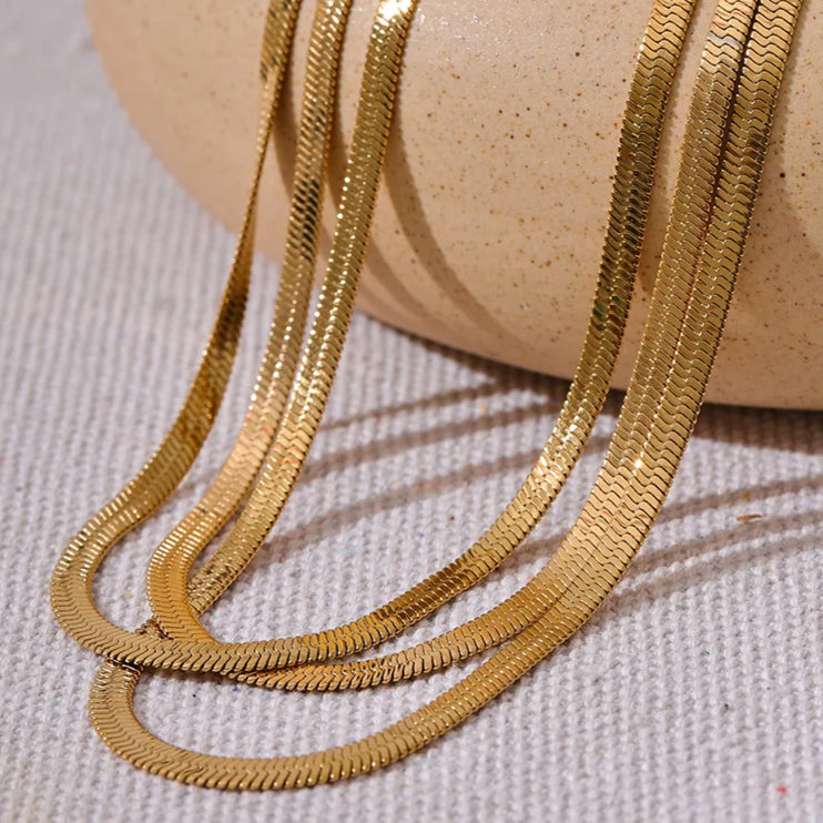 Flat Snake Chain Necklace
