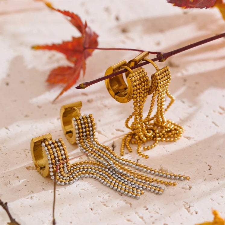 Nova Tassel Chain Drop Earrings