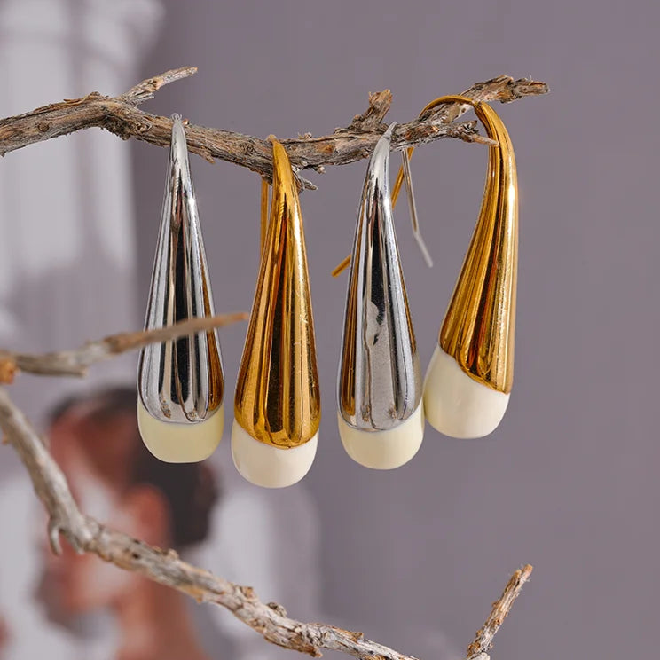 Water Drop Enamel Earring