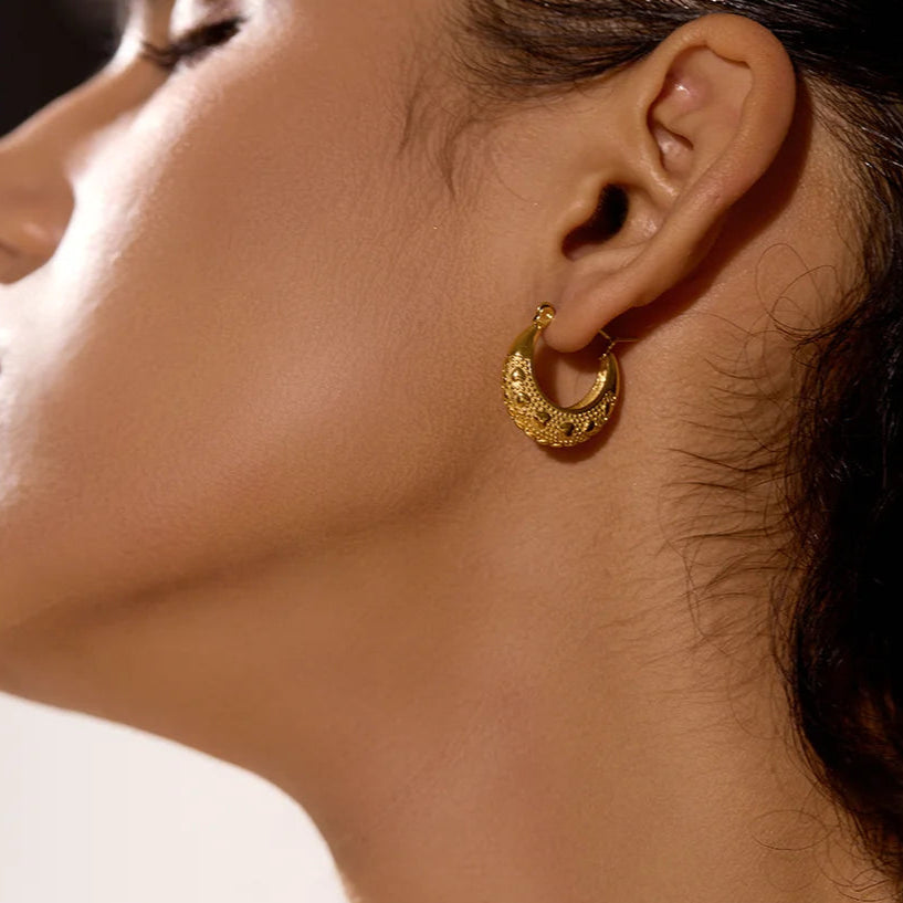 Heart Geometric Hoop Earrings