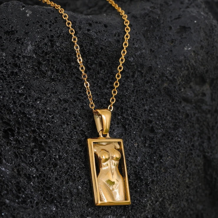 Aria Square Pendant Necklace