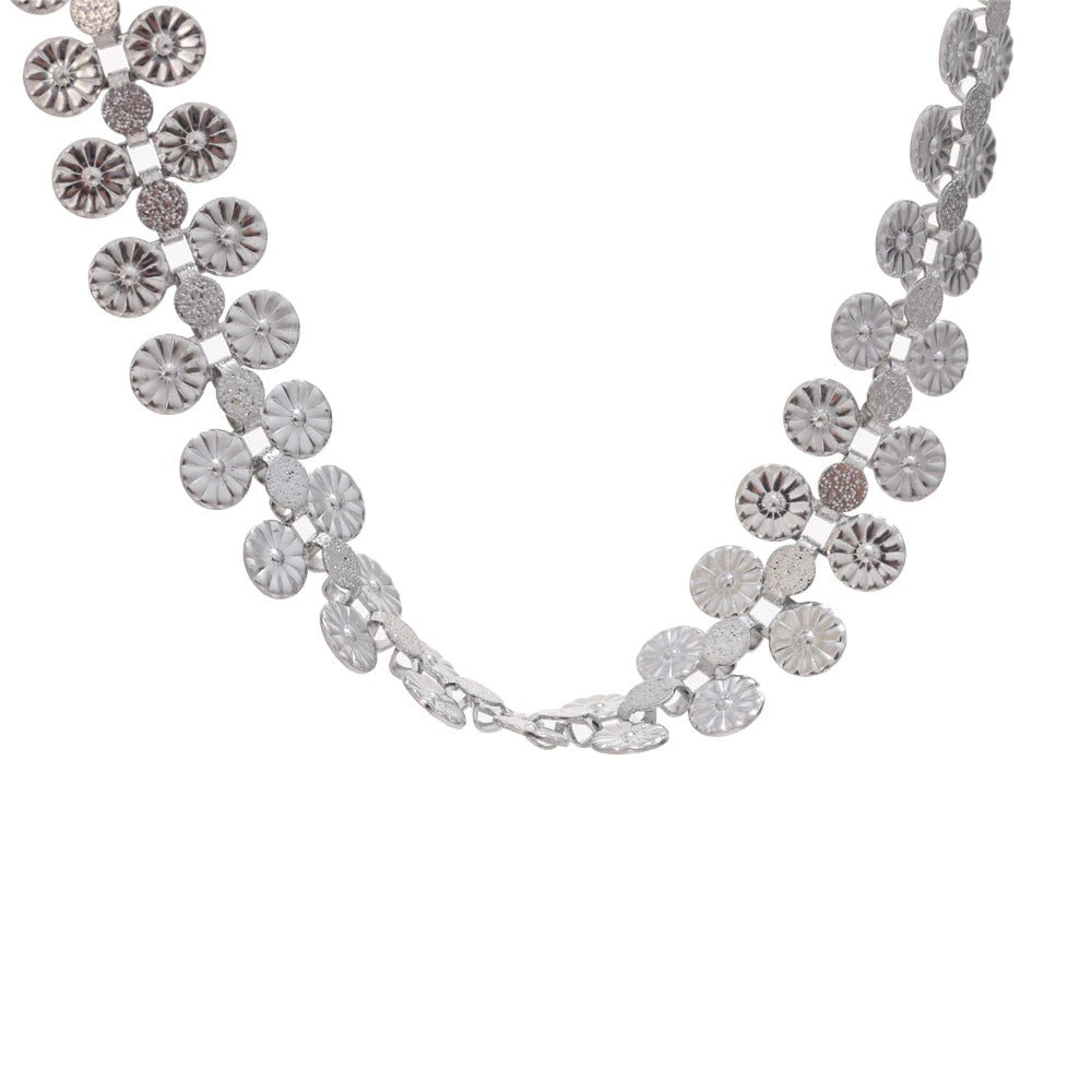 Coin Flower Necklace & Bracelet Set