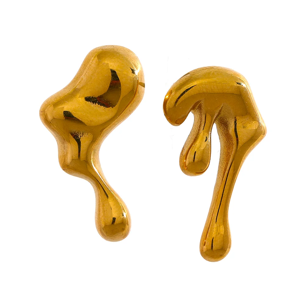 Asymmetrical Geometric Stud Earrings