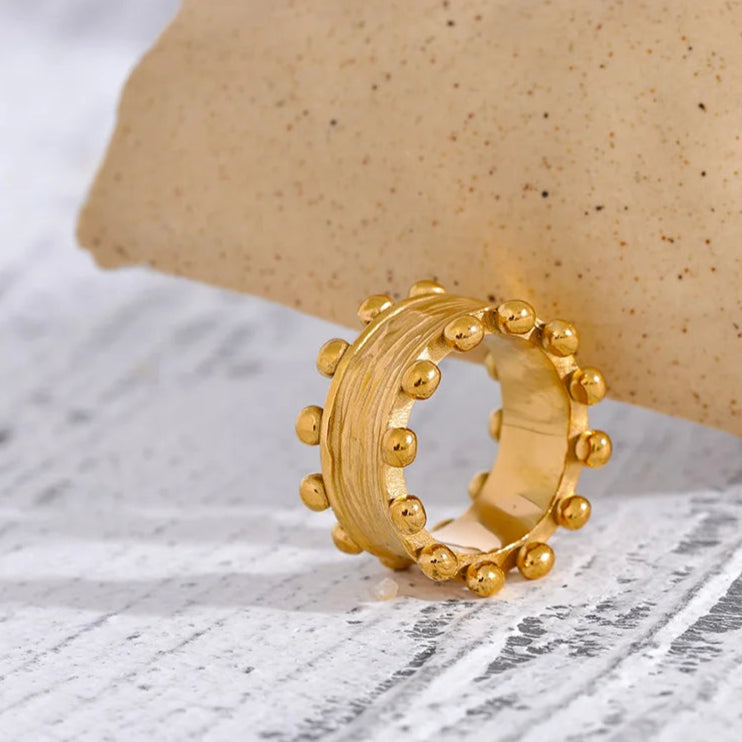 Bold Wide Texture Ring