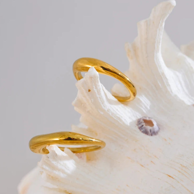 Minimalist Textured Gold Rings