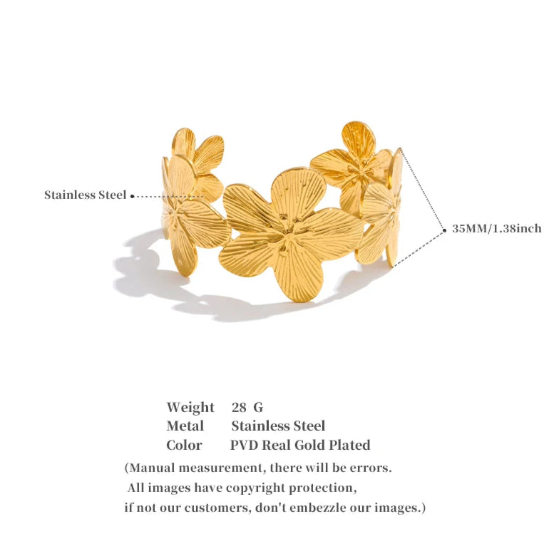 Flower Cuff Bracelet