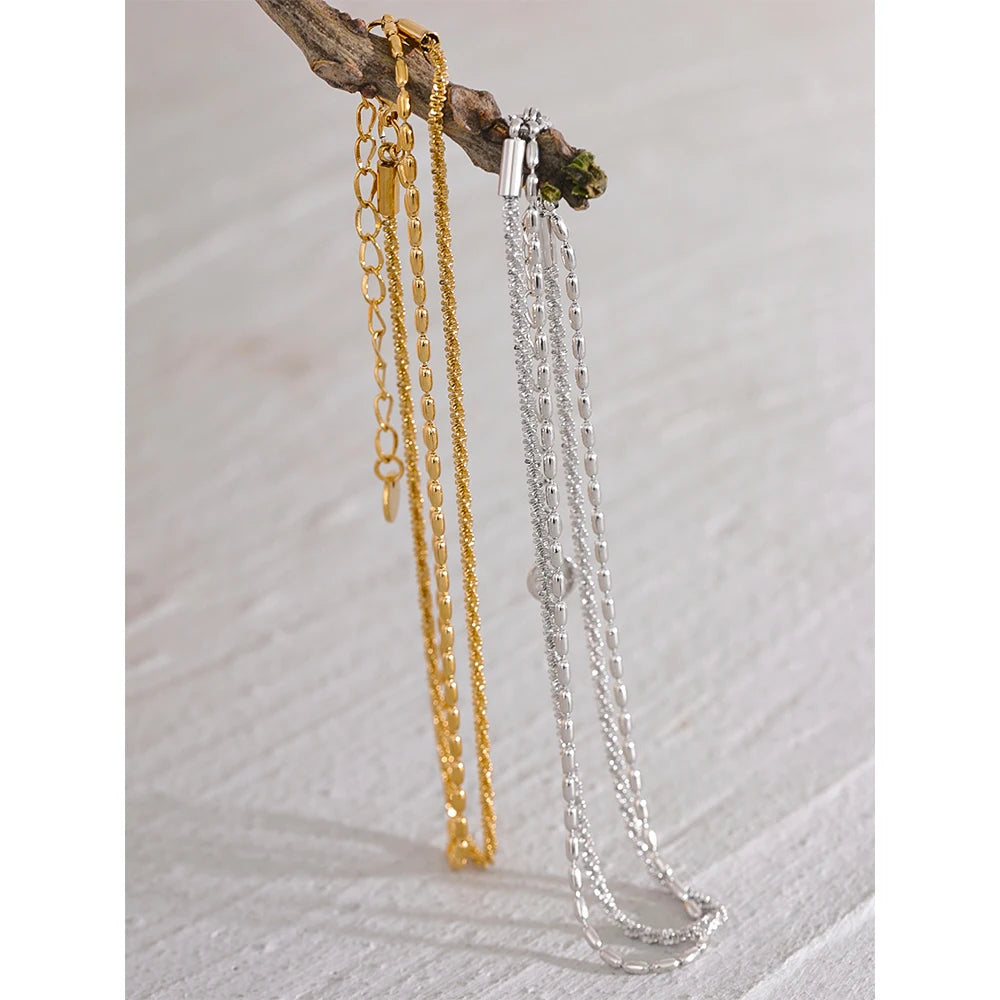 Double Layer Stainless Steel Anklet