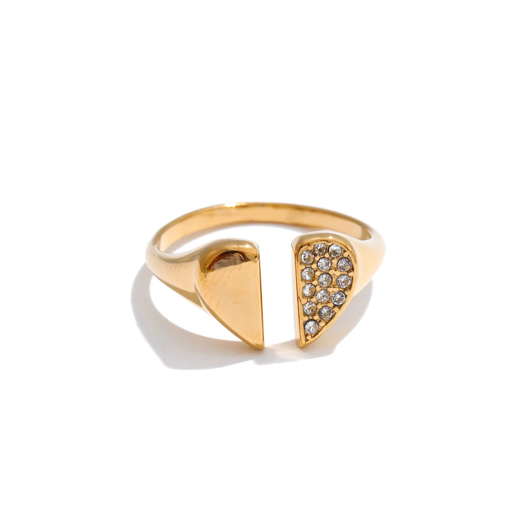 Heart-Shaped Zirconia Ring