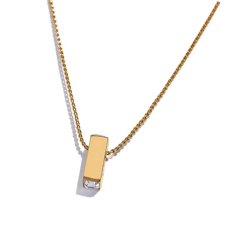 Olive Green Cubic Zirconia Pendant Necklace