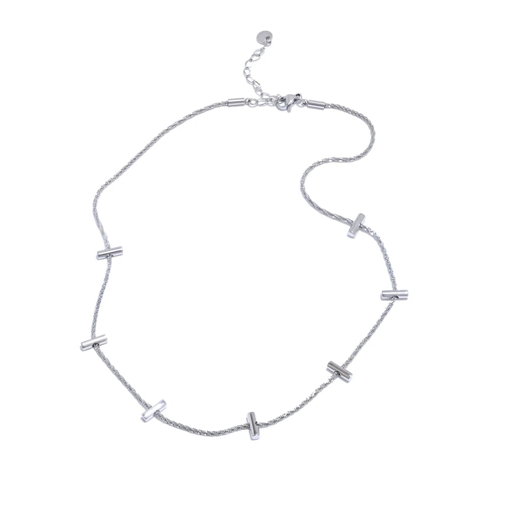 Gold & Platinum Tone Link Chain Necklace
