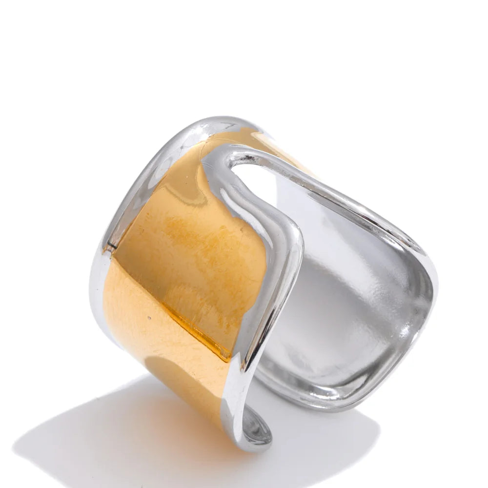Polished Wide Open Ring