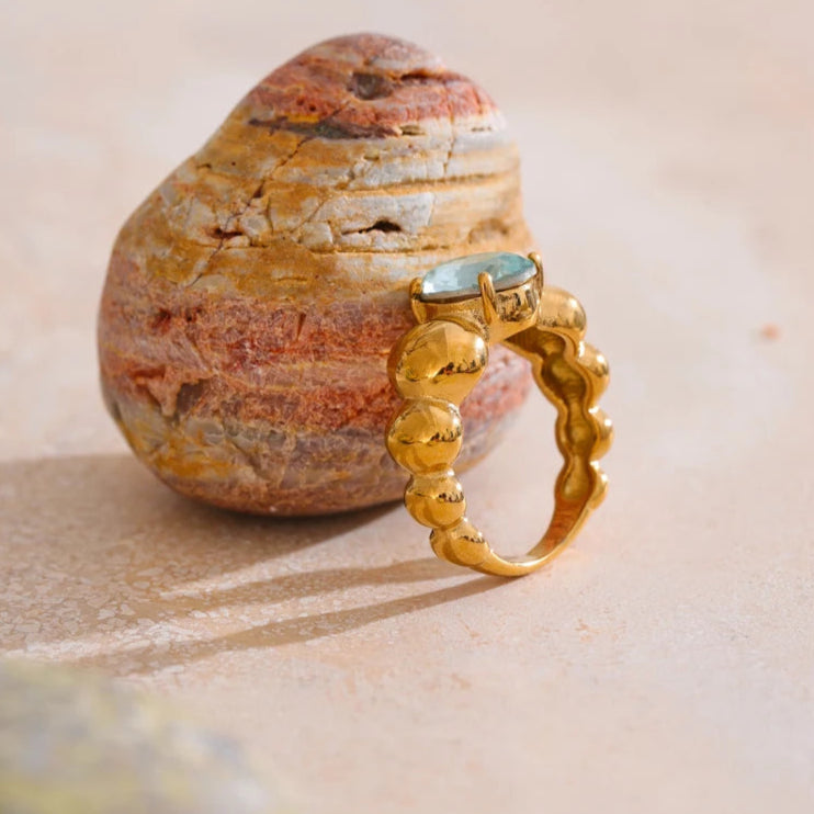 Blue Cubic Zirconia Ring