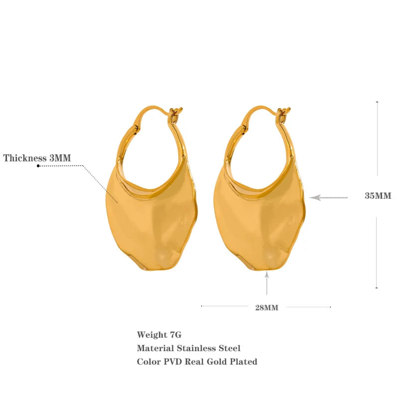 Chic Textured Huggie Hoop Earrings