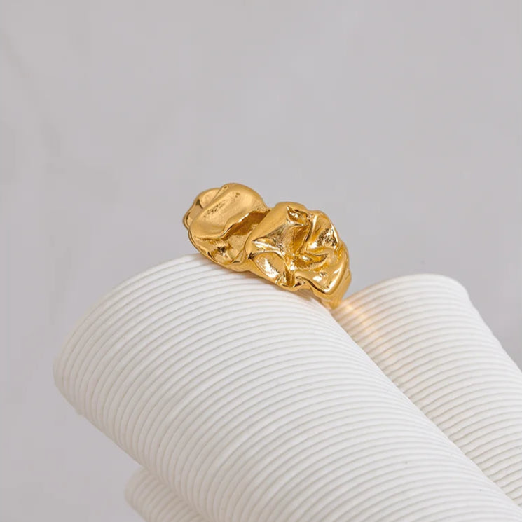 Wide Textured Ring