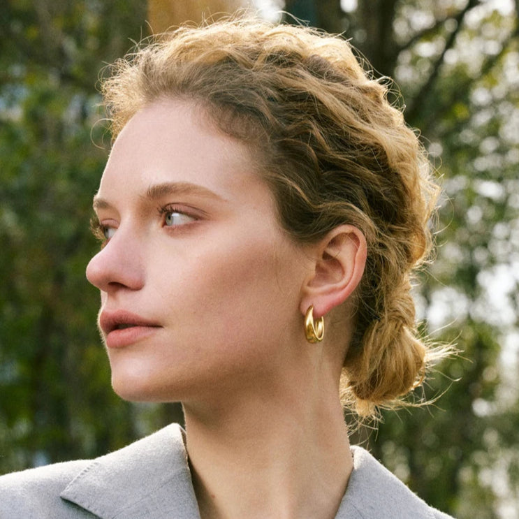 U-Shape Hoop Earrings