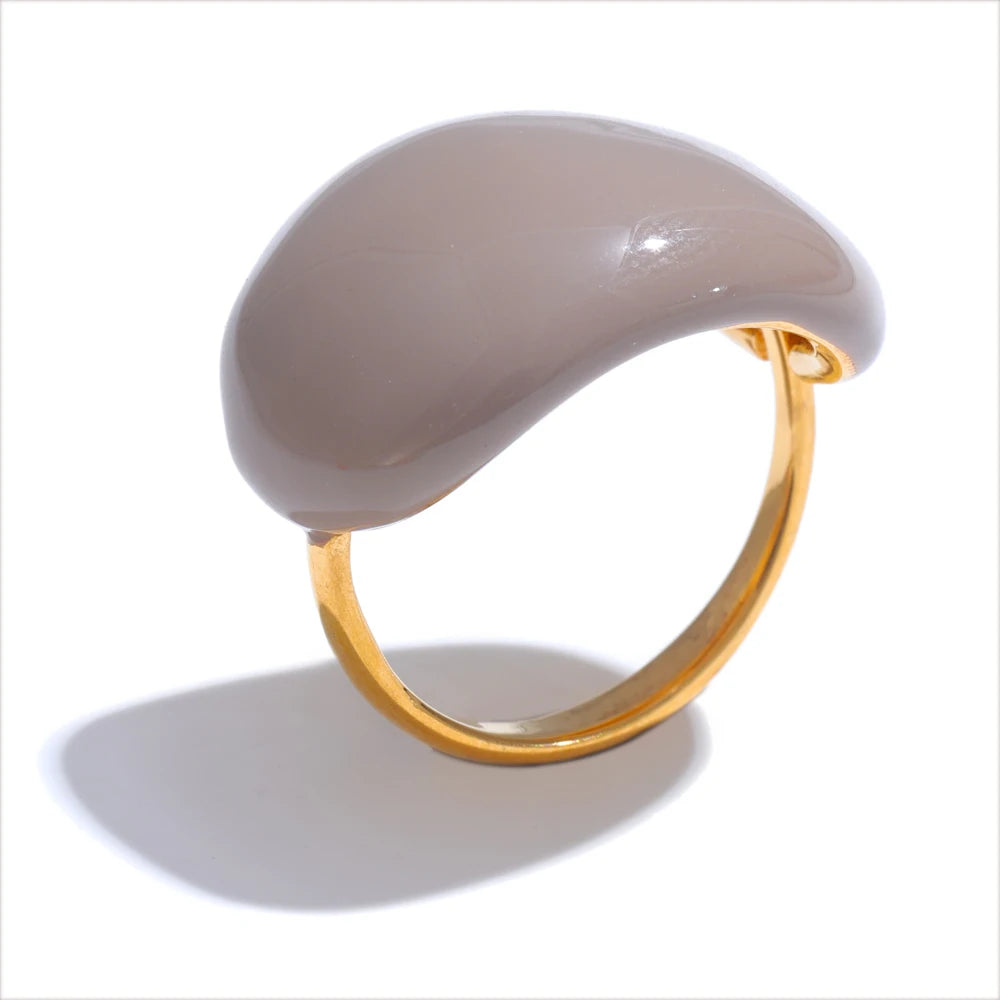 Multicolor Enamel Adjustable Ring