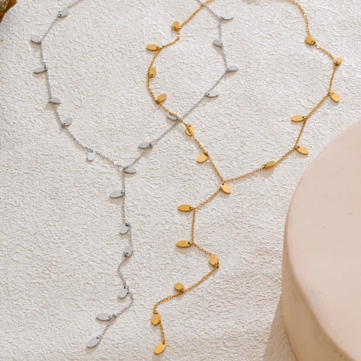 Delicate Leaf Drop Necklace