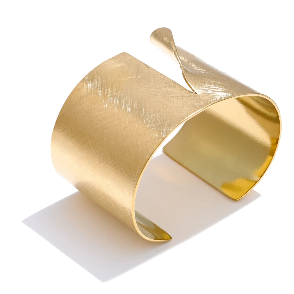 Wide Polished Cuff Bracelet