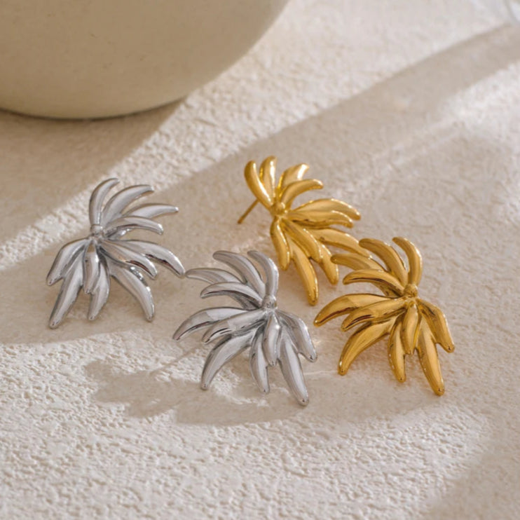 Floral Statement Stud Earrings