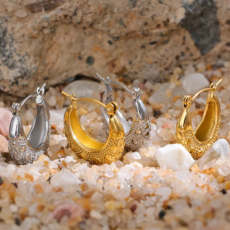 Heart Geometric Hoop Earrings