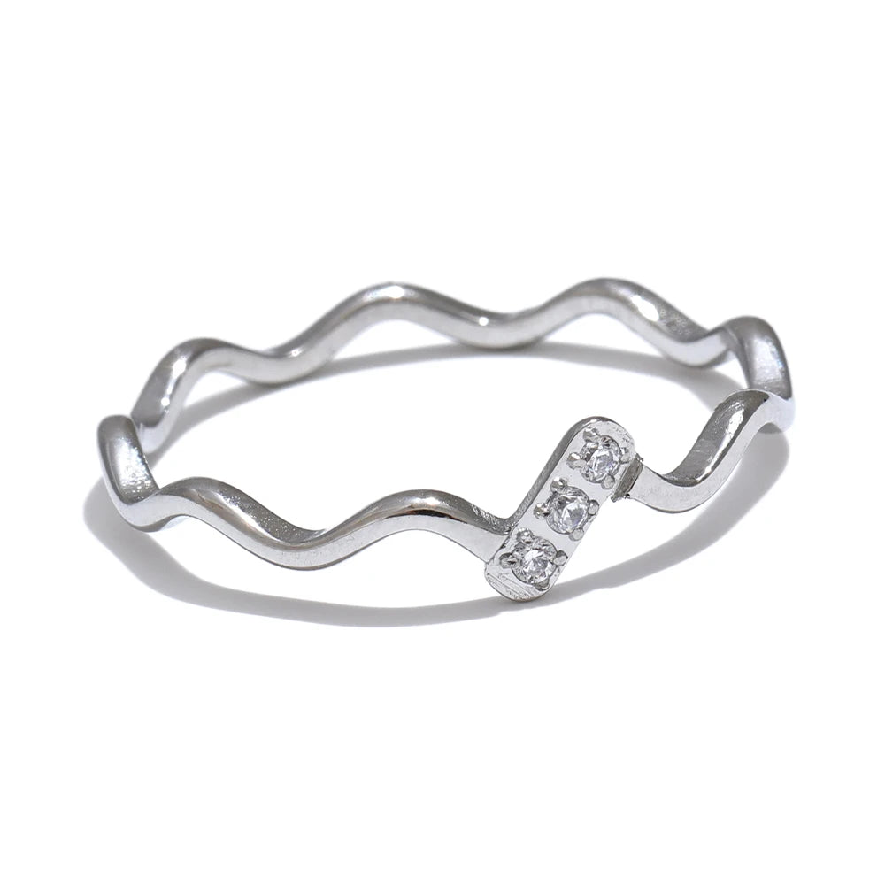 Minimalist Thin Cubic Zirconia Ring