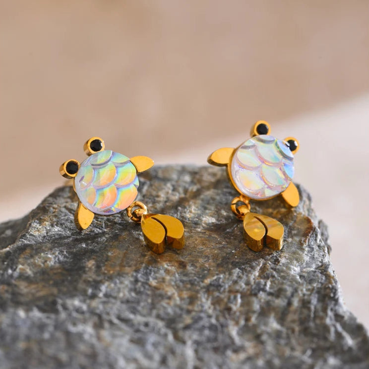 Colorful Resin Goldfish Dangle Earrings