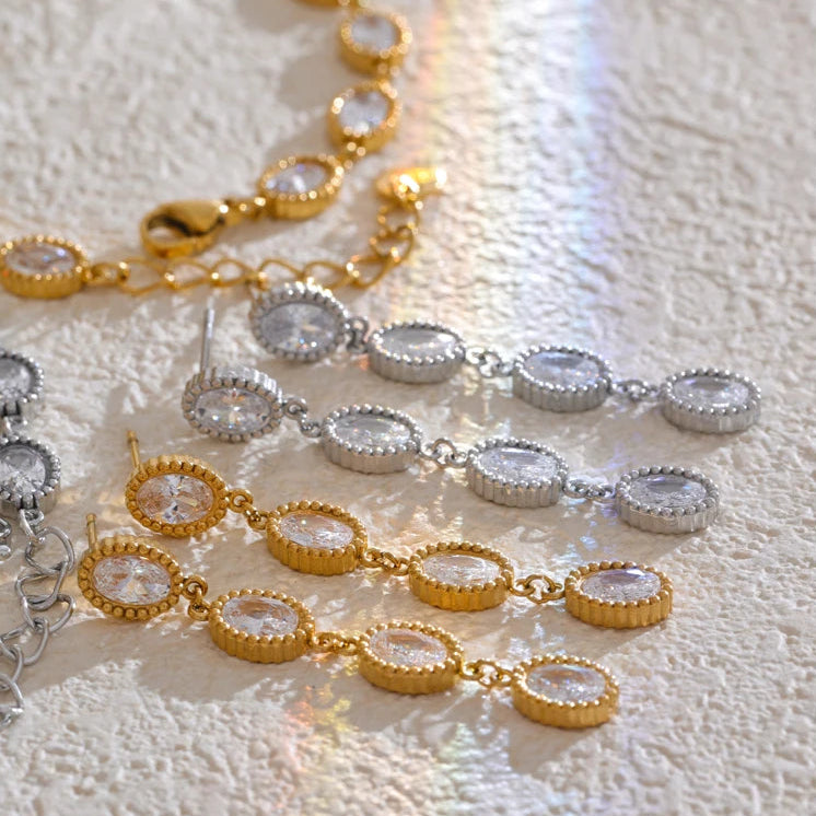 Oval Link Bracelet & Earring Set