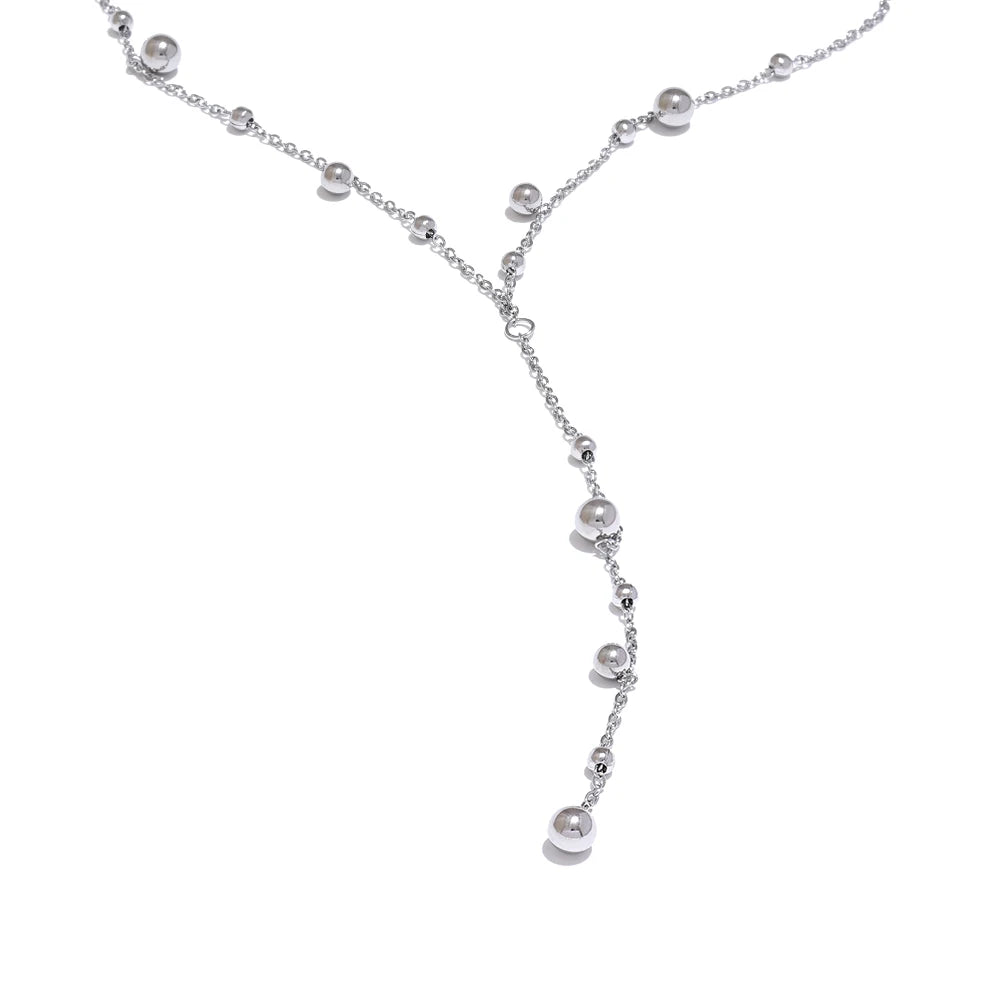 Long Bead Pendant Necklace