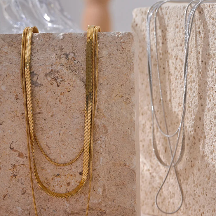Layered Snake Chain Necklace