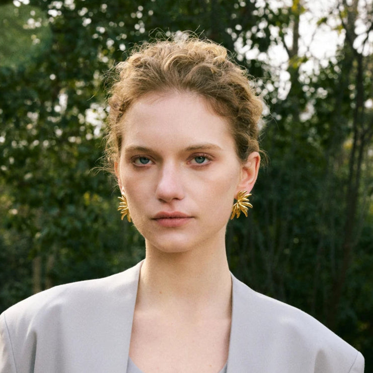 Floral Statement Stud Earrings