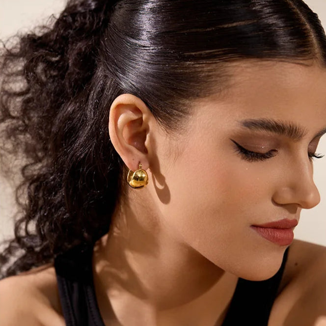 Chunky Geometric Hoop Earrings