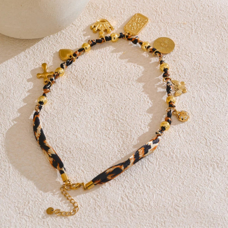 Leopard Print Charm Necklace