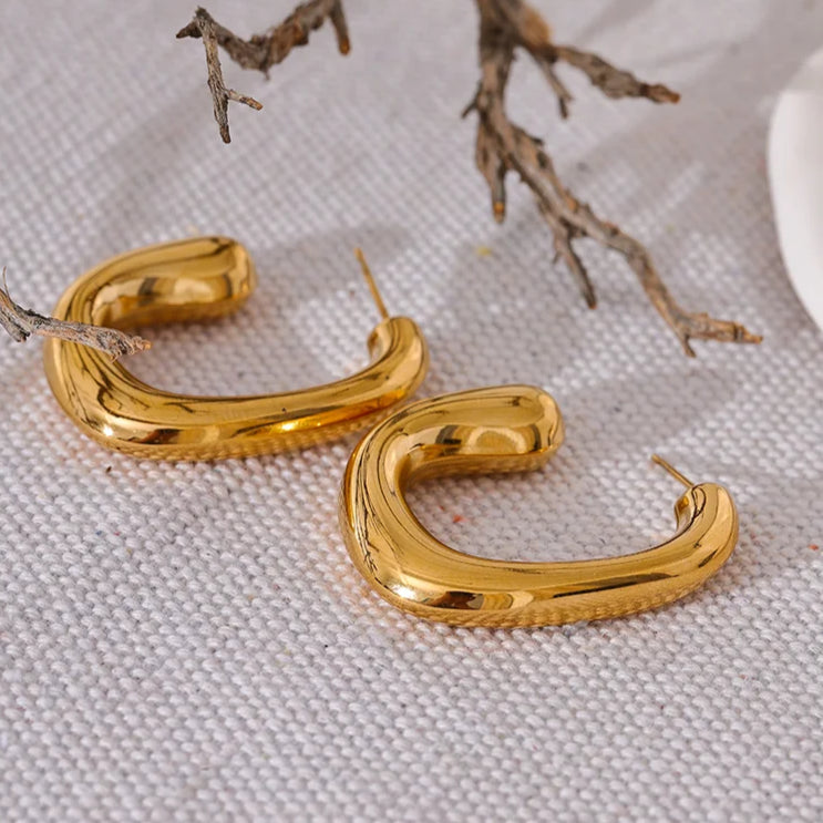 Modern Geometric Hoop Earrings