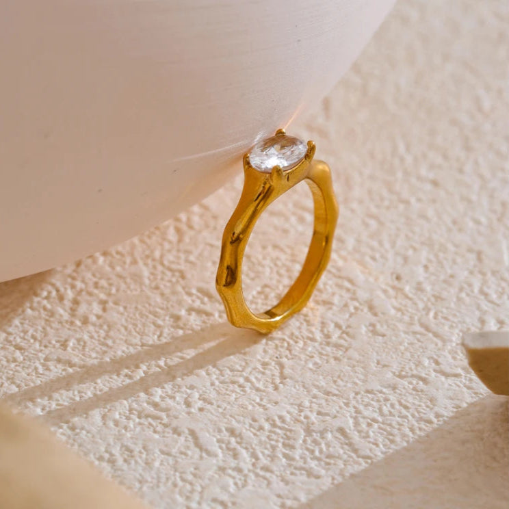 Golden Bling Statement Ring