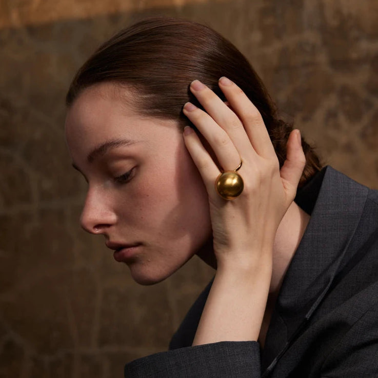 Bold Ball Adjustable Ring