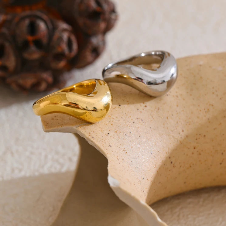 Geometric Gold Ring