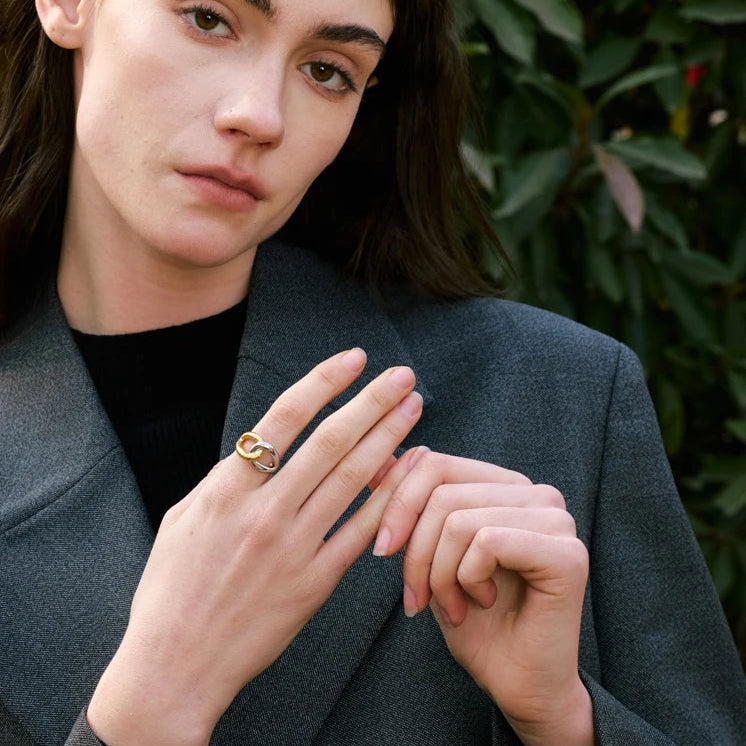 Adjustable Hollow Knot Open Ring