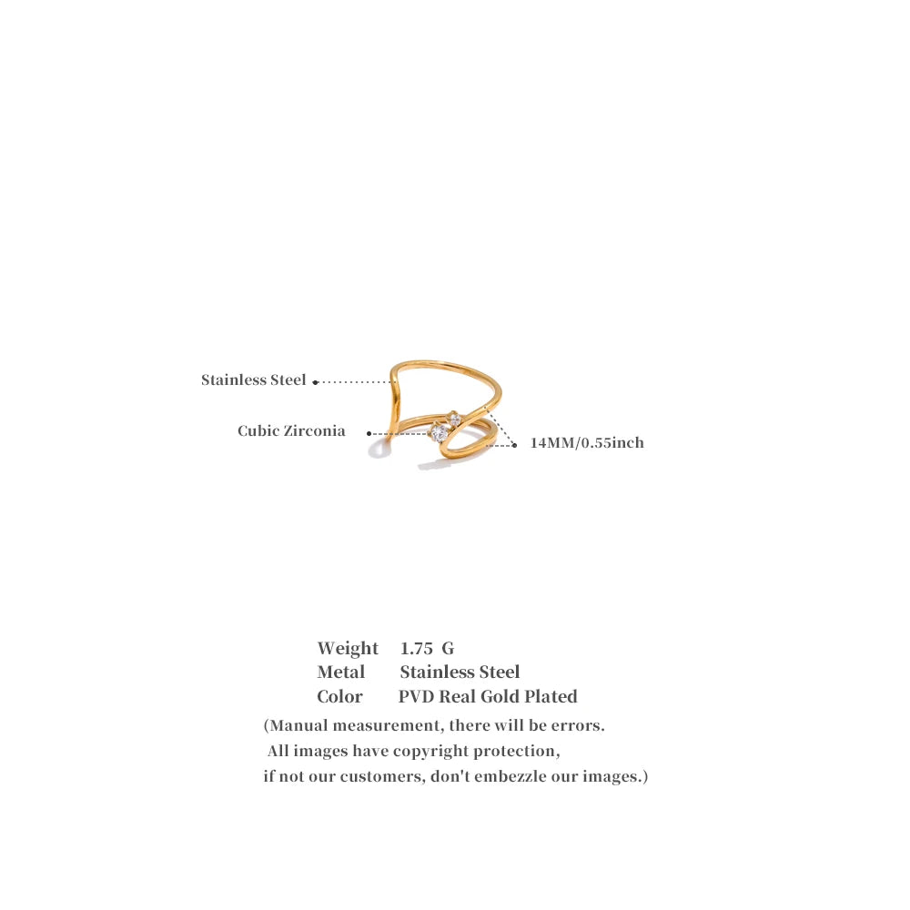 Chic & Romantic Zircon Ring