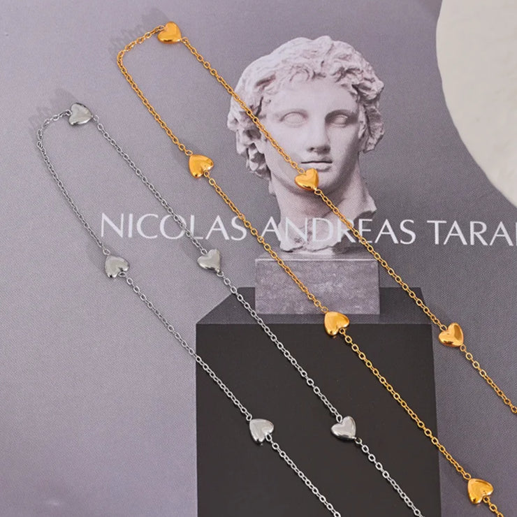 Delicate Heart Chain Necklace