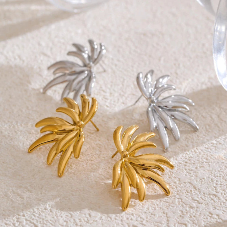 Floral Statement Stud Earrings