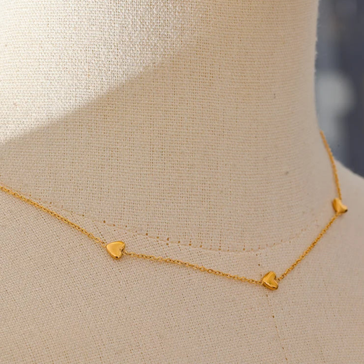 Delicate Heart Chain Necklace