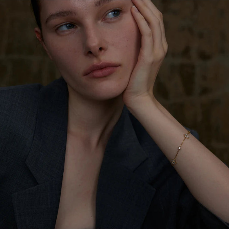 Flora CZ Flower Bracelet