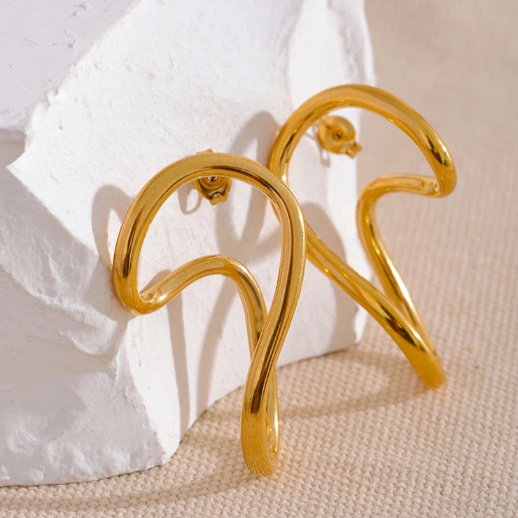 Twisted Hollow Stud Earrings