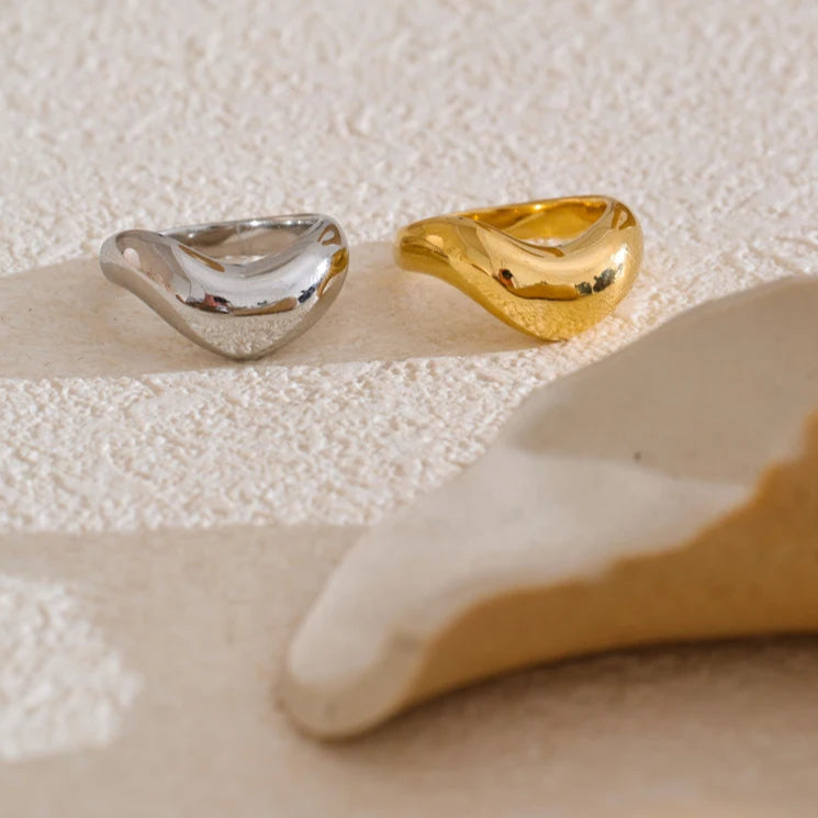 Geometric Gold Ring