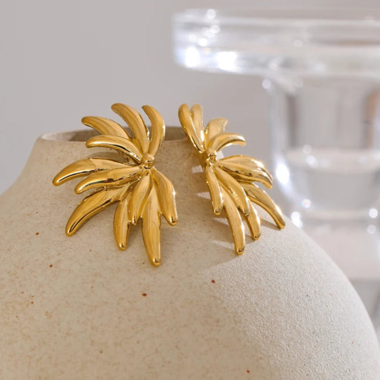 Floral Statement Stud Earrings