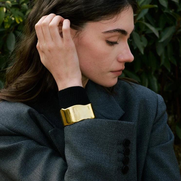 Wide Polished Cuff Bracelet