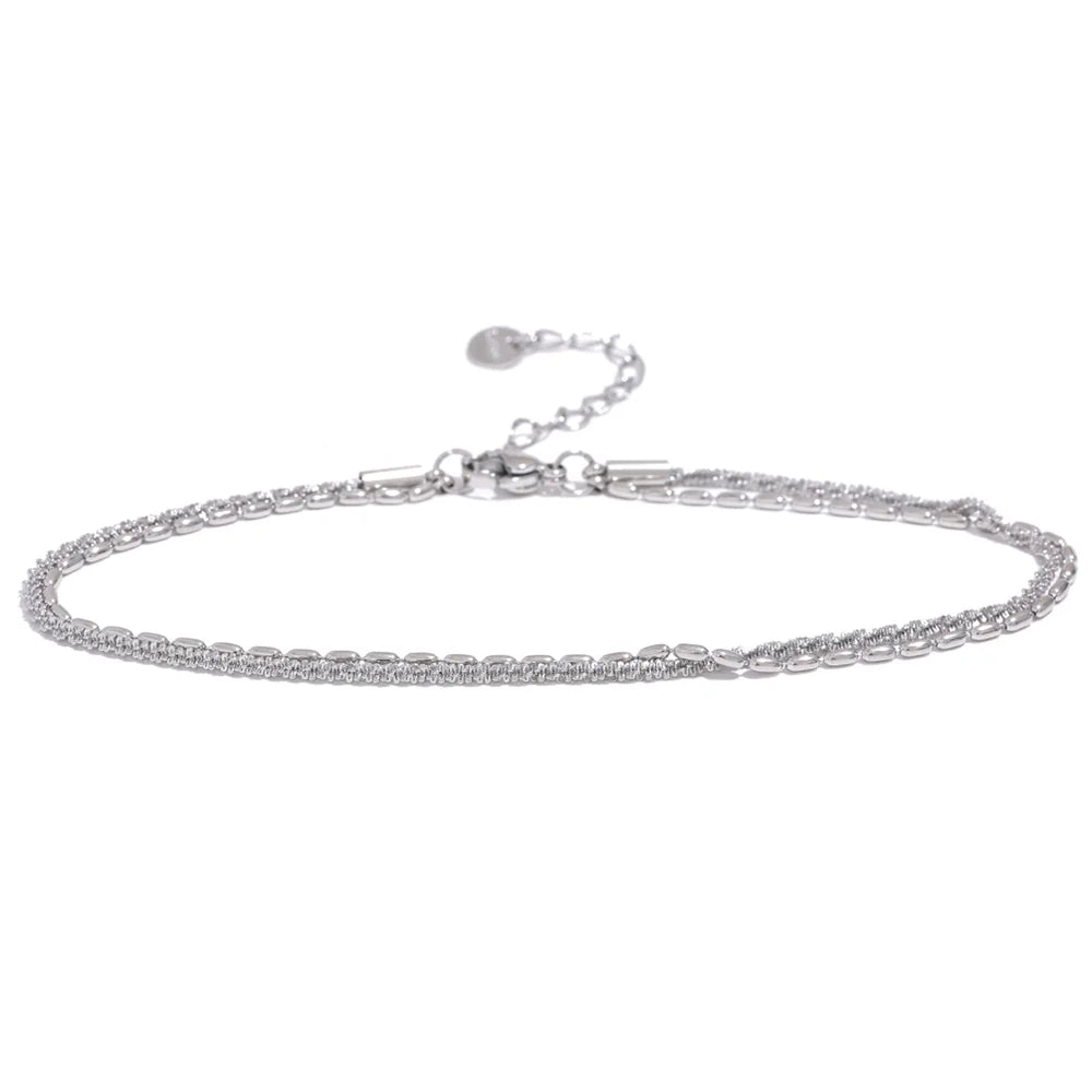 Double Layer Stainless Steel Anklet
